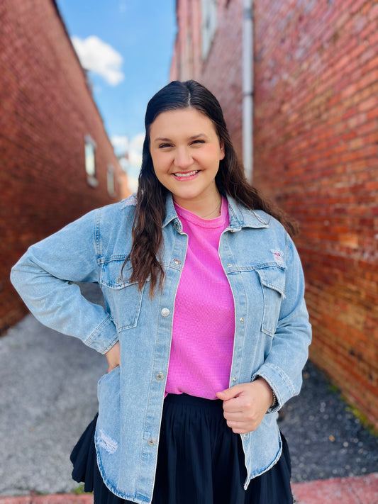 Distressed Denim Jacket