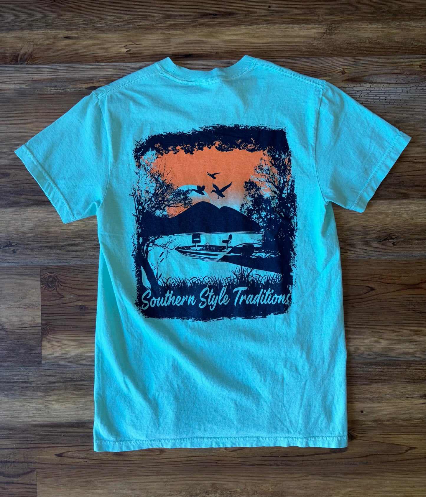 Aqua Lake Boat T-Shirt