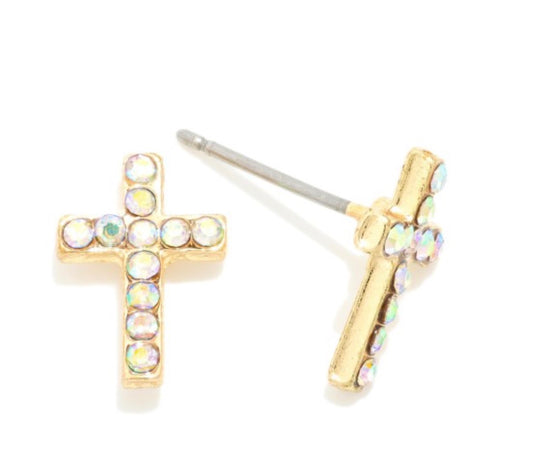 Cross Stud Earrings