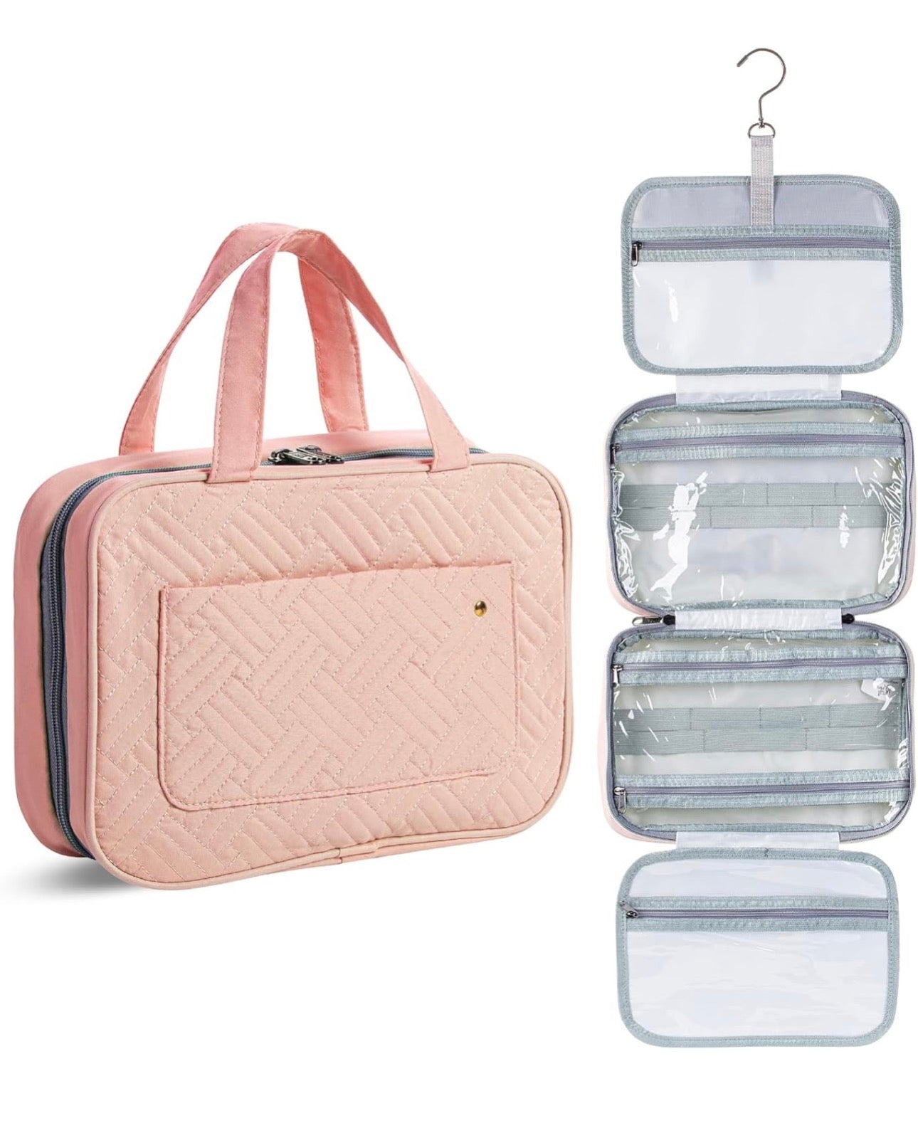 Pink Quilted Travel Bag
