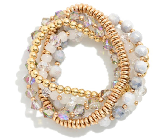Five Beaded Stretch Bracelets