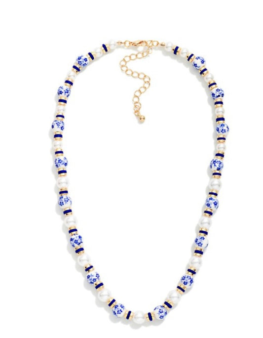 Chinoiserie Bead & Pearl Necklace