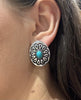 Turquoise Flower Earrings