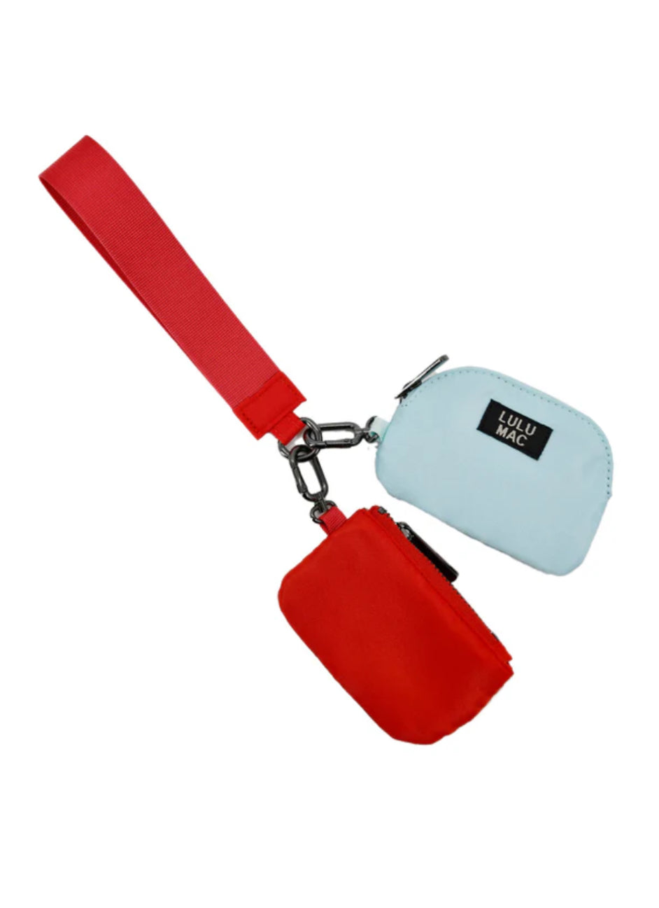 Double Pouch Wristlet Key Chain
