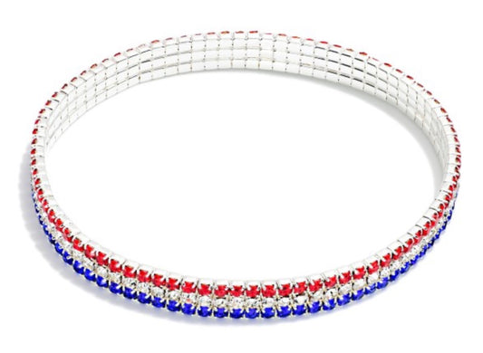 Patriotic Rhinestone Bracelet