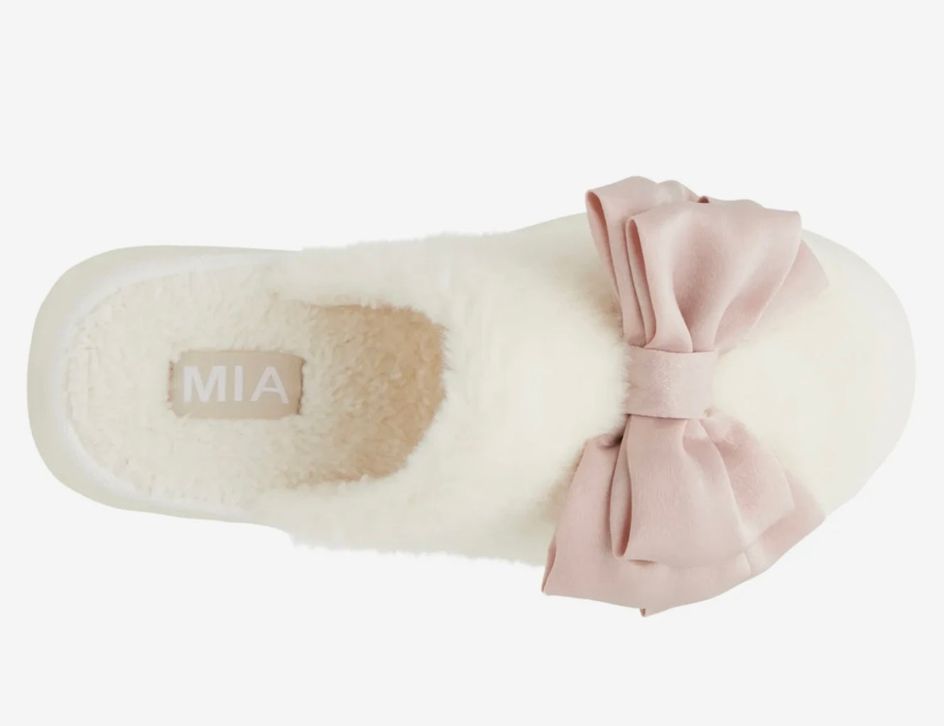 Pink bow slippers