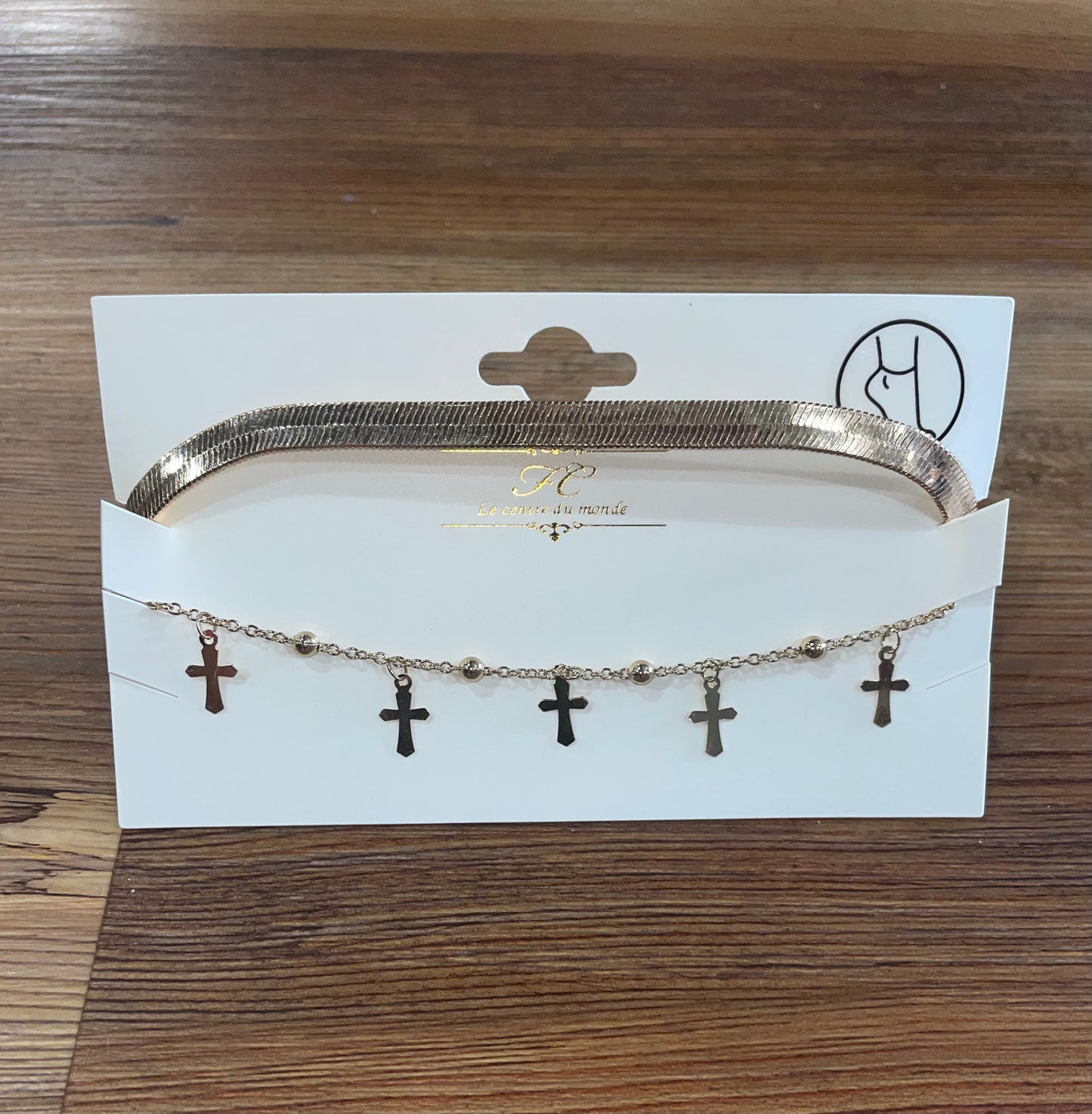 Cross & Chain Anklet Set