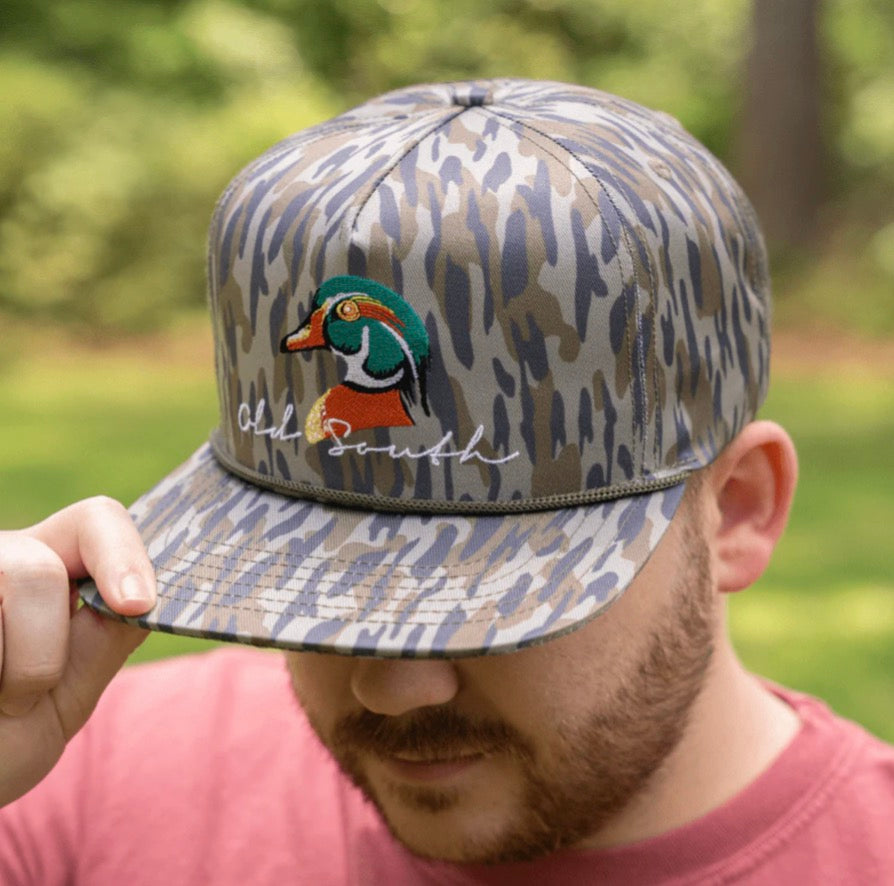 Wood Duck Head Camo Trucker Hat