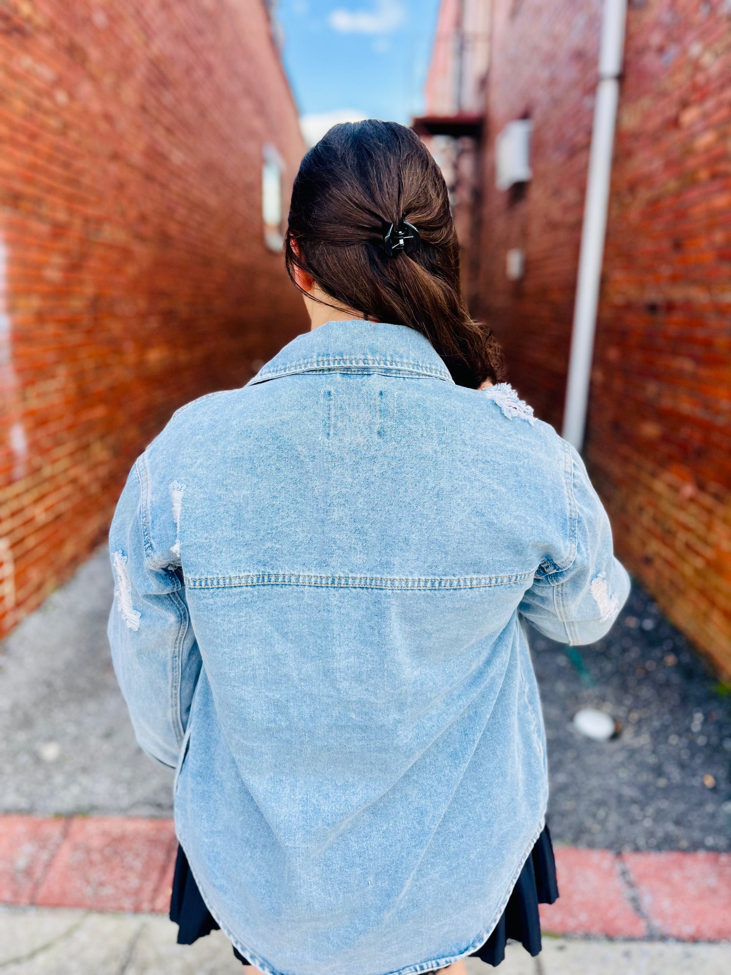 Distressed Denim Jacket
