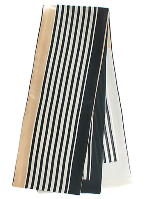 Stripe Print Narrow Scarf