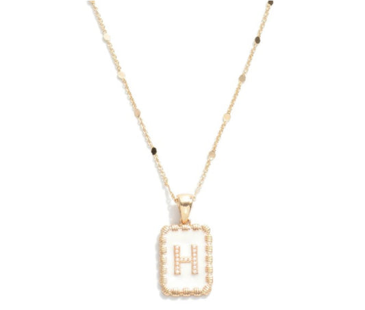 Gold Chain Link Initial Necklace