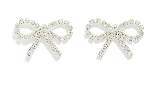 Rhinestone Bow Studs