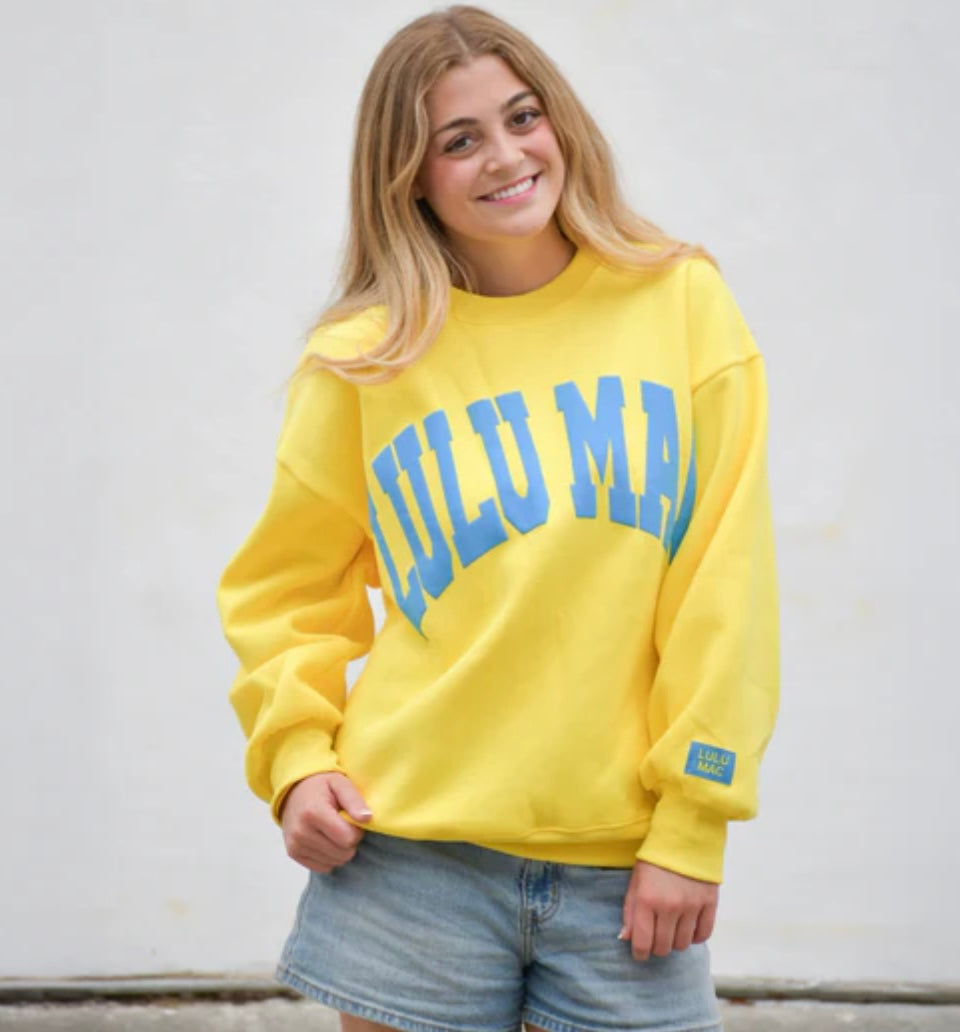 Yellow & Cyan Sweatshirt