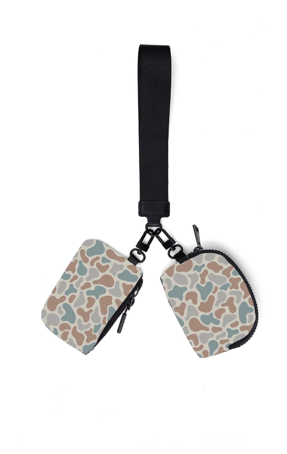 Camo Dual Pouch Wristlet