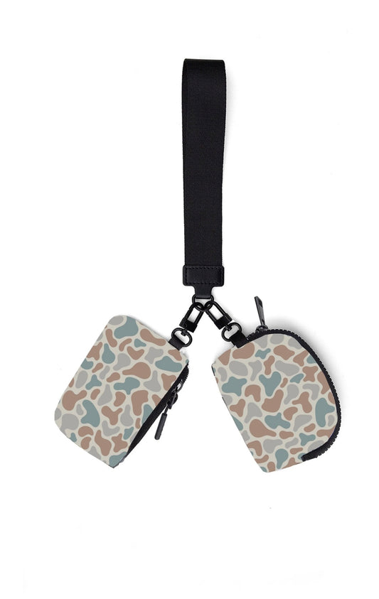 Camo Dual Pouch Wristlet