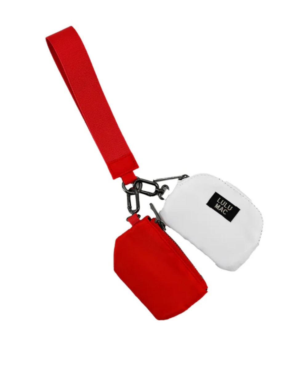 Double Pouch Wristlet Key Chain