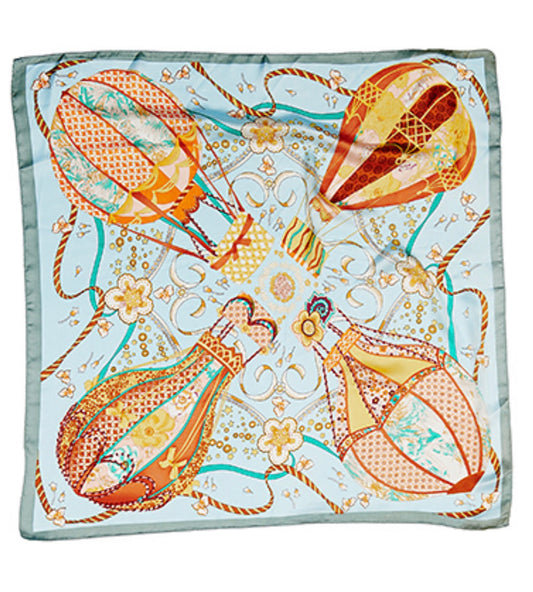 Hot Air Balloon Silky Scarf