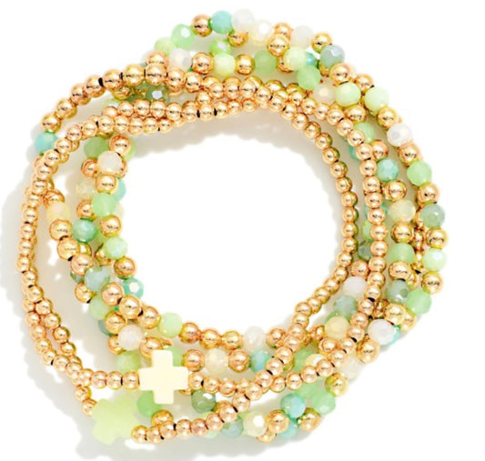 Beaded Cross stretch Braclets