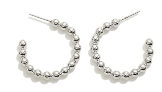 Metal Stud Bead Hoops