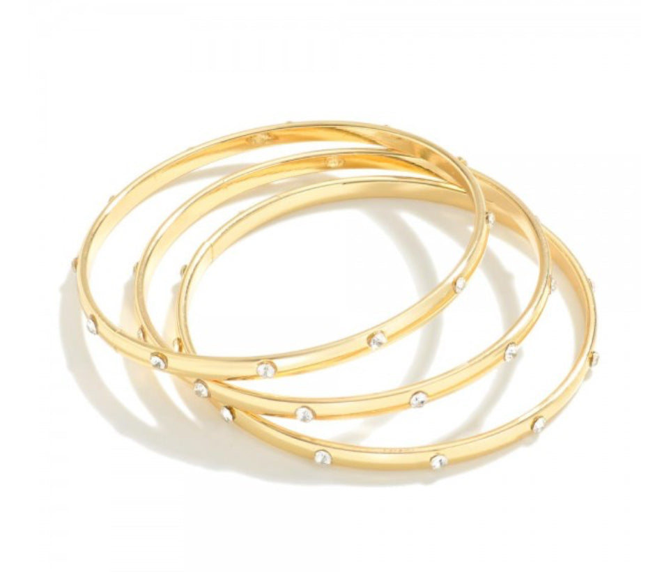 Set of 3 Metal Bangles