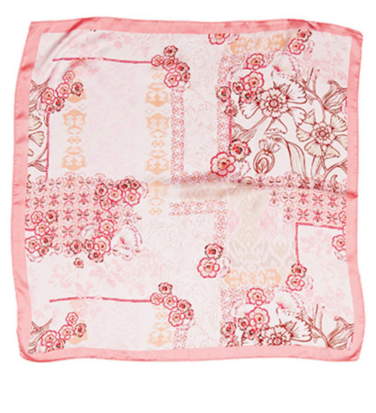 Floral Printed Silky Bandana