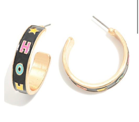 Howdy Hoop Earrings
