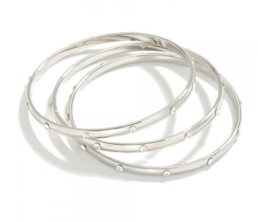 Set of 3 Metal Bangles