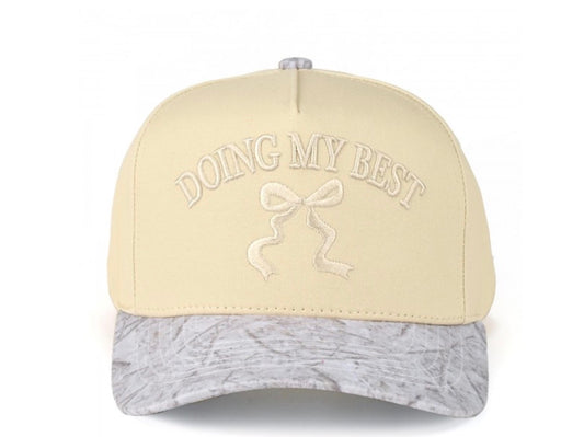 "Doing My Best" & Bow Baseball Cap