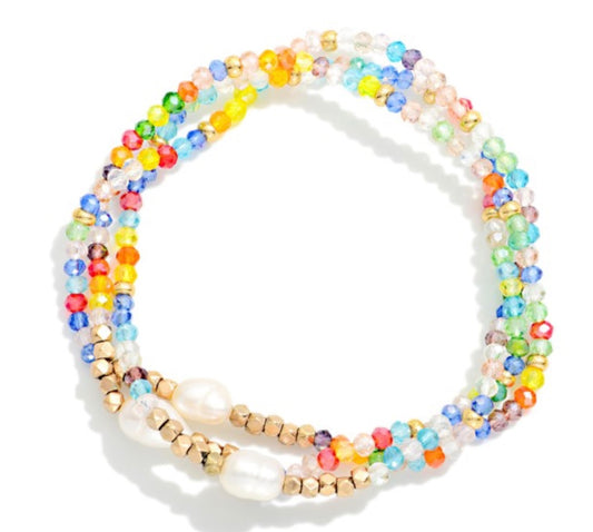 Multi Colored Pearl Bracelet