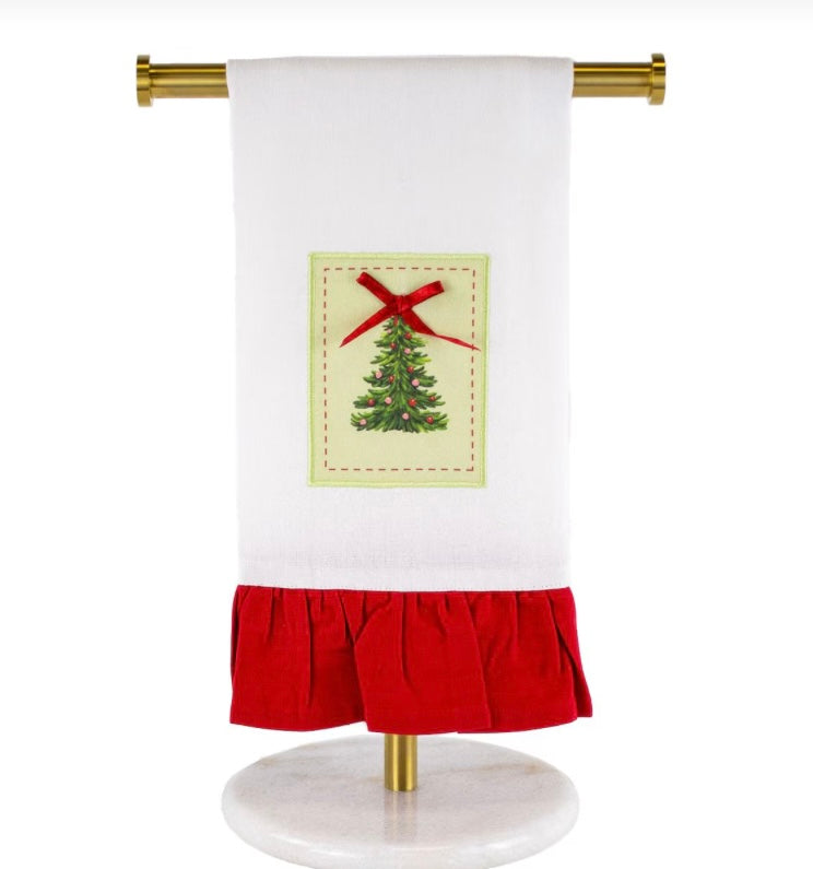 Noelle Christmas tree hand towel