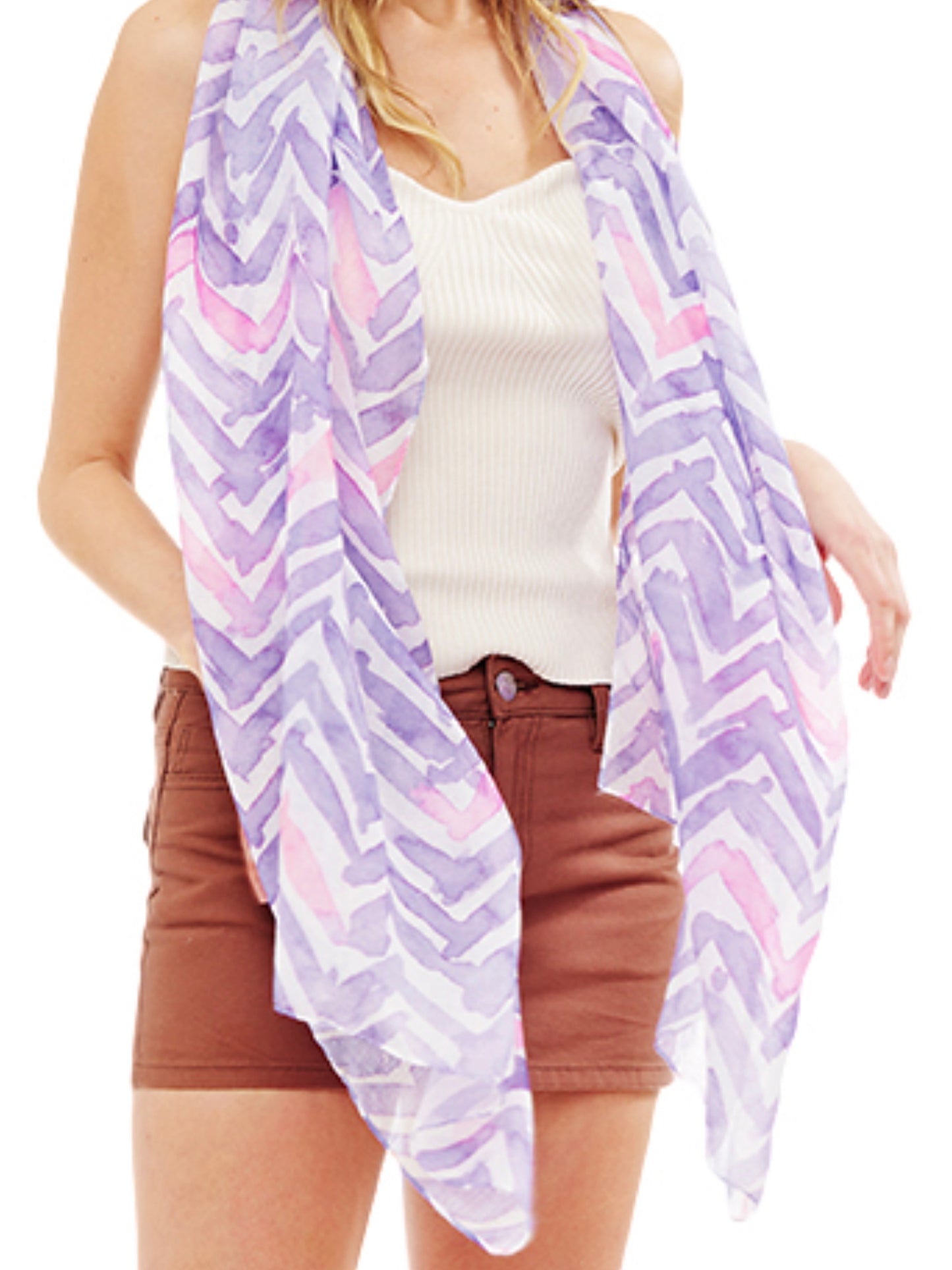 ZigZag Print Oblong Scarf