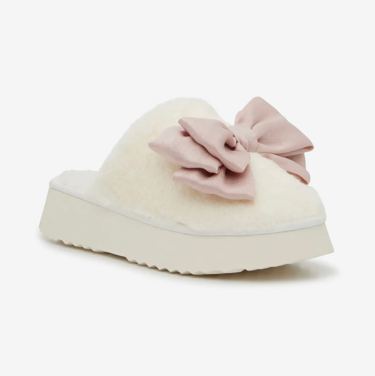 Pink bow slippers