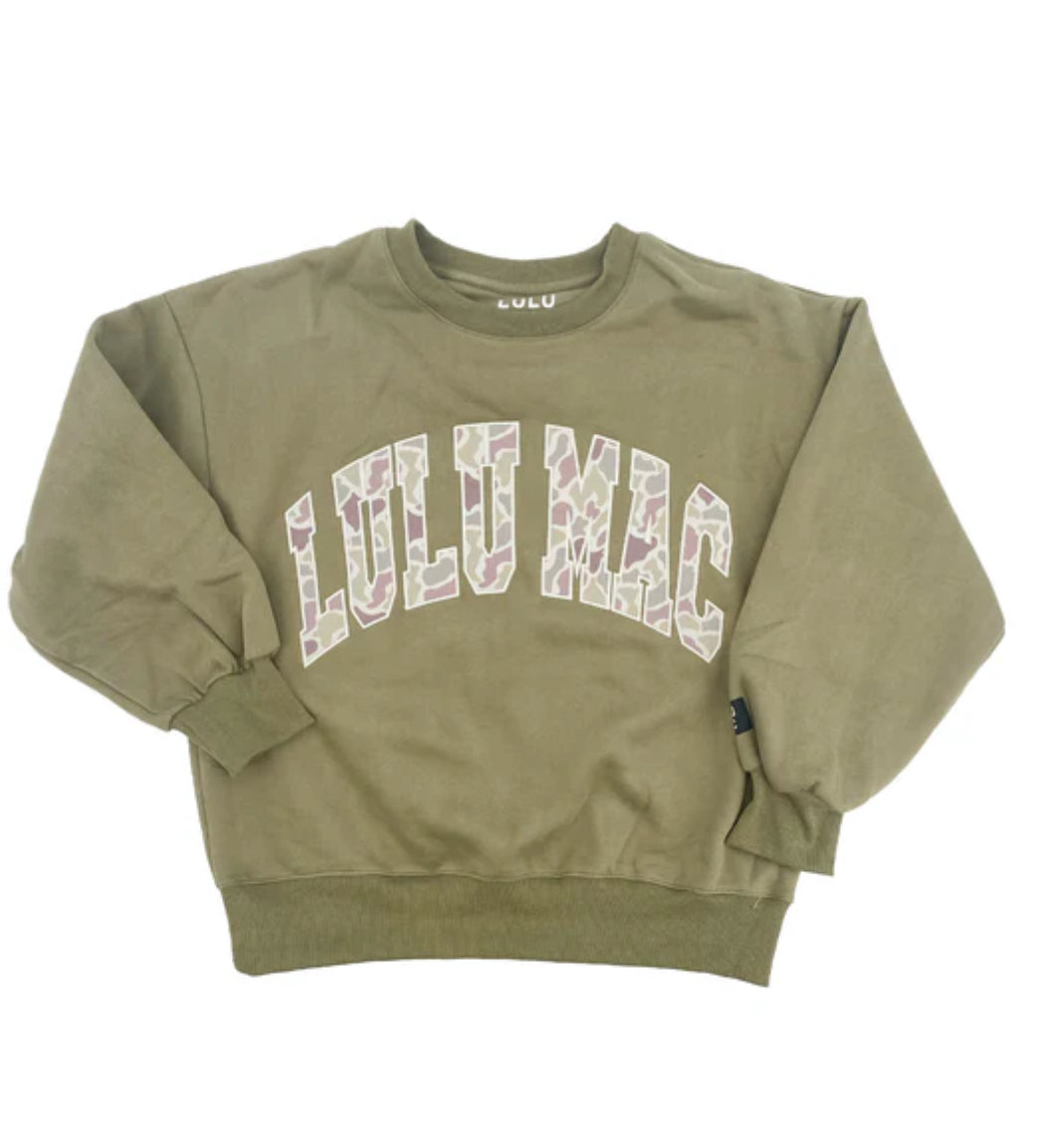 Lulu Mac Camo Green Sweatshirt