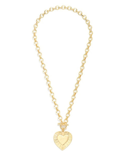 Chunky Heart Pendant Necklace