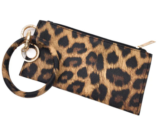 Wristlet Clutch Leopard