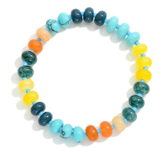 Candy Stone Beaded Stretch Bracelet