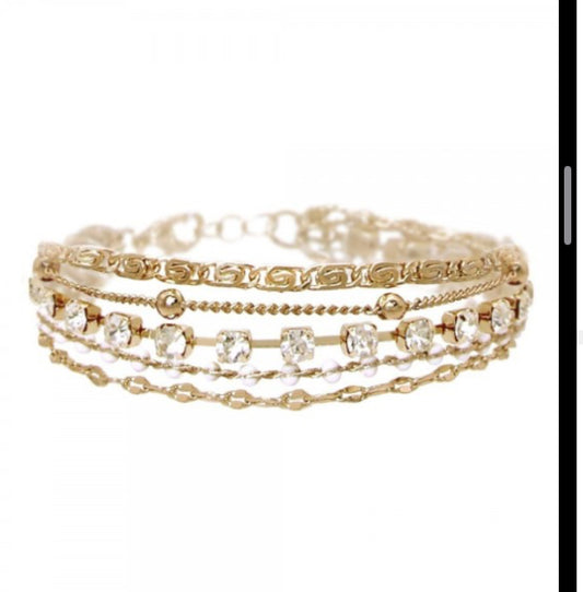 Chain Link Rhinestone Bracelet