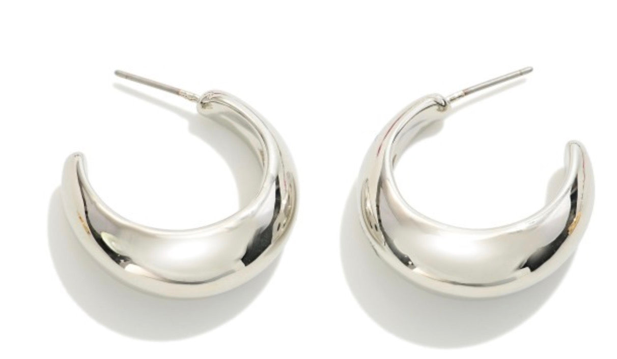 Gold Teardrop Hoops