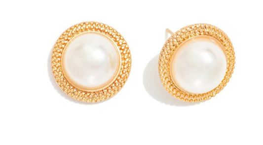 Pearl Post Drop Earrings