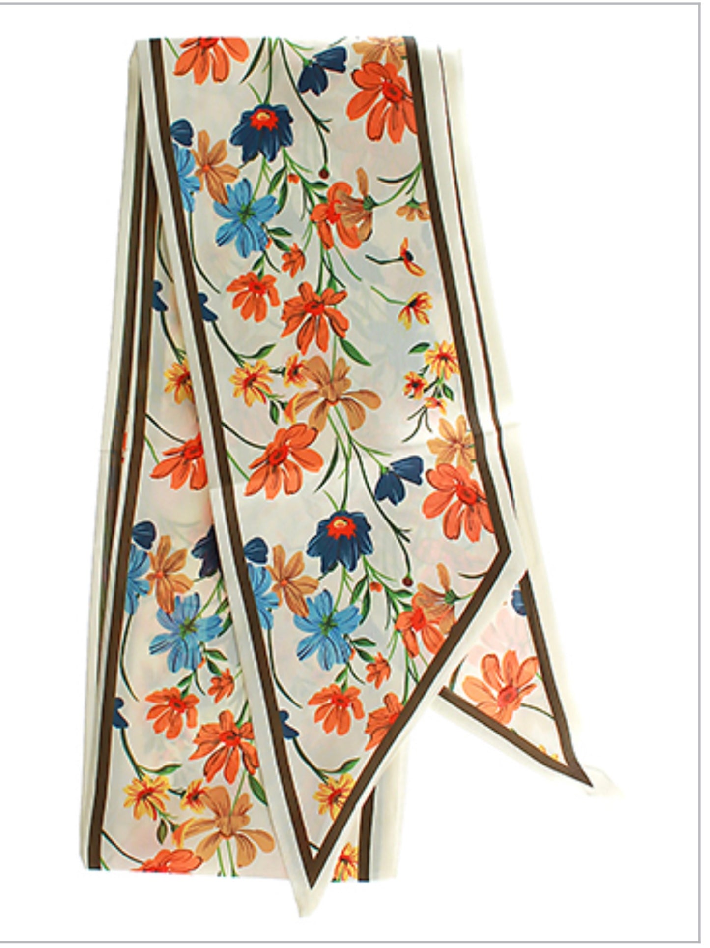 Floral Print Twilly Scarf