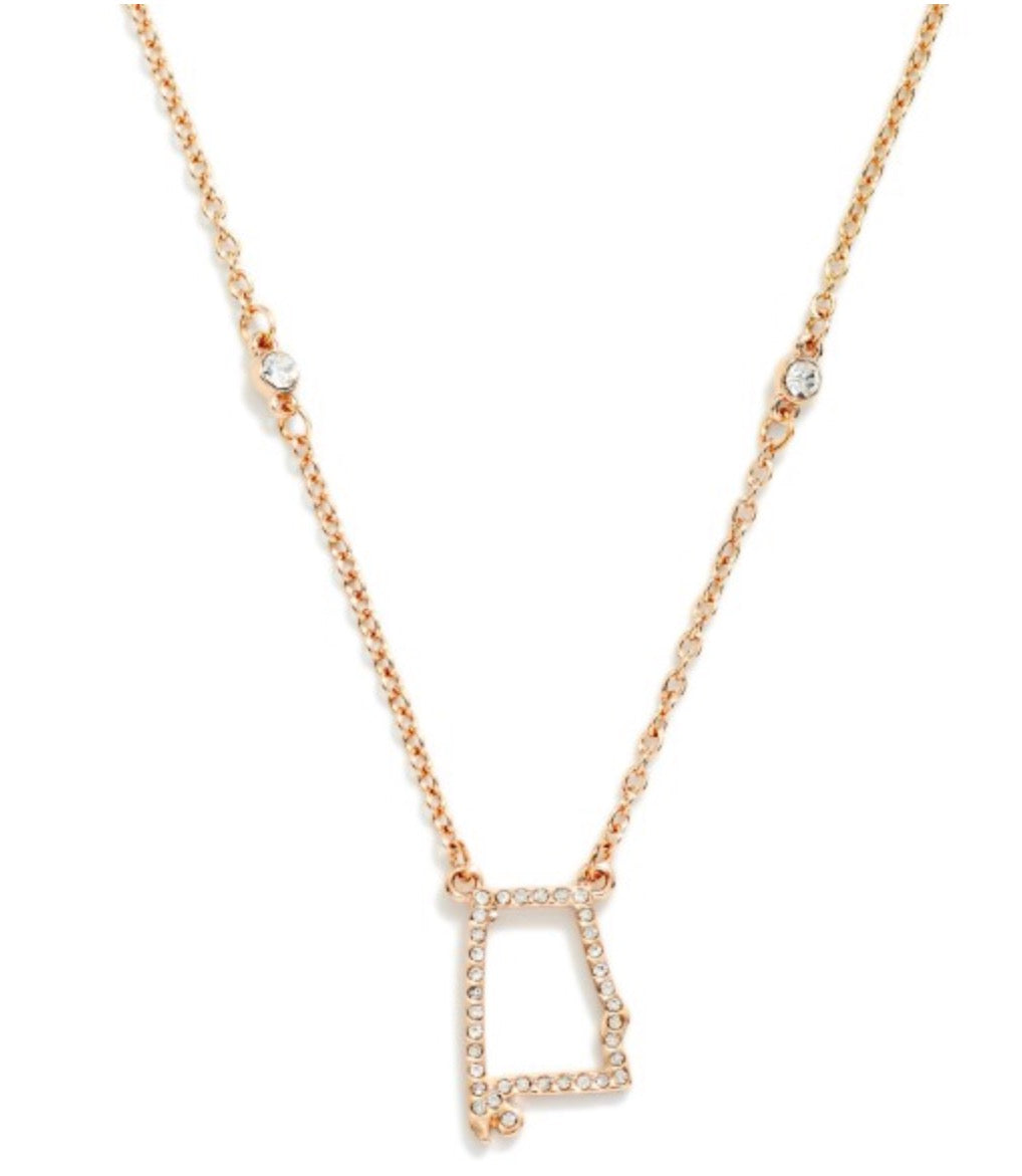 Alabama State Pendant Necklace