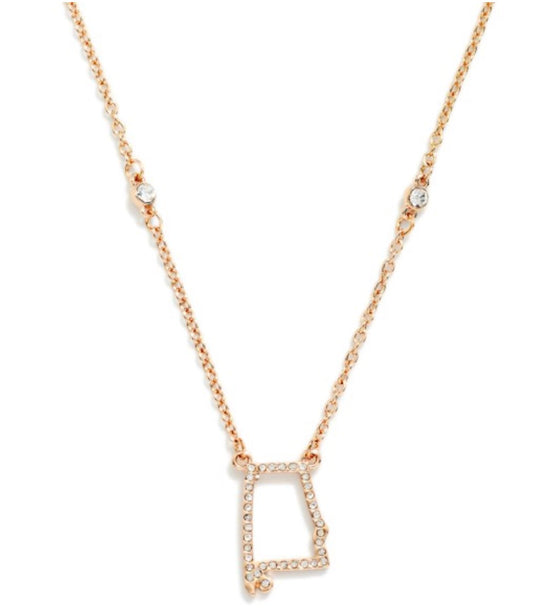 Alabama State Pendant Necklace