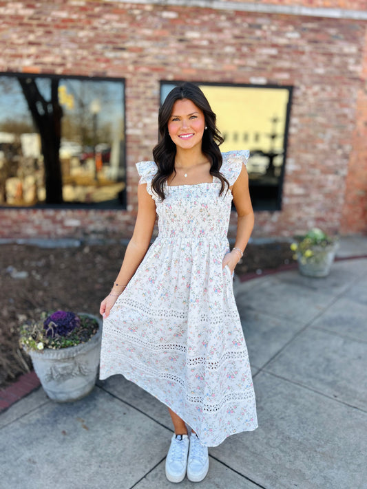 Floral Smocked Maxi Dress