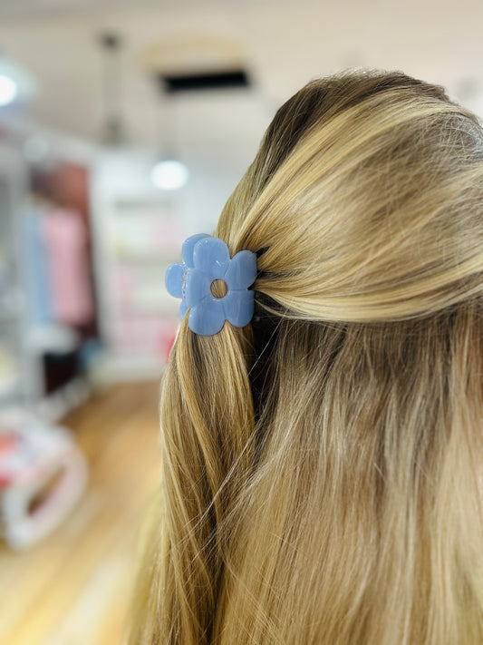 Small Shiny Flower Clip