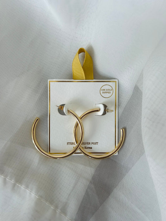 18k Gold Hoops