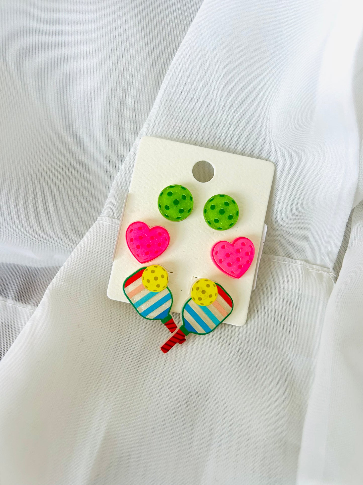 Pickleball Earring Set