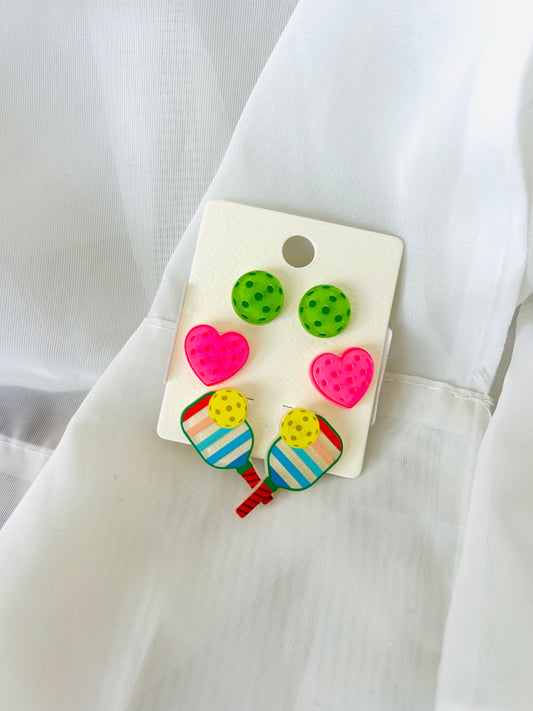 Pickleball Earring Set