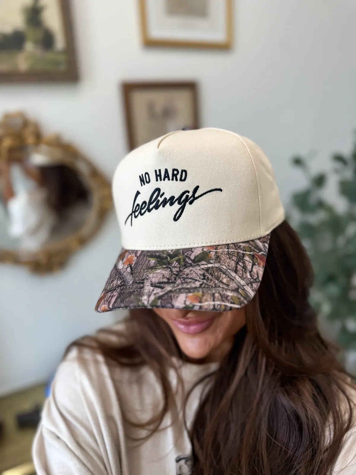No Hard Feelings Camo Hat