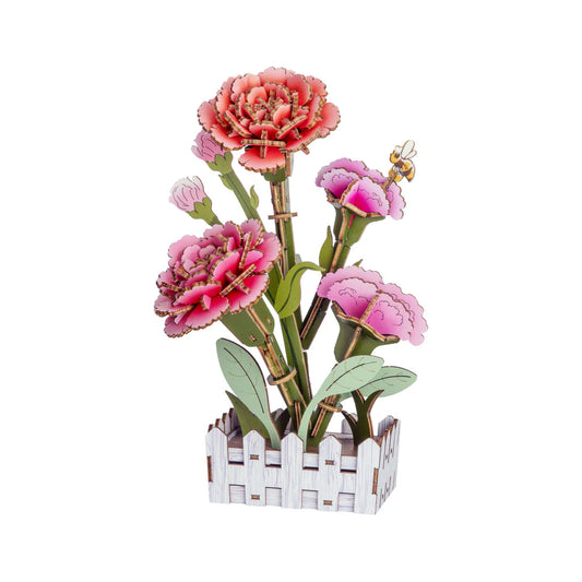 Wooden Flower Puzzle Carnation