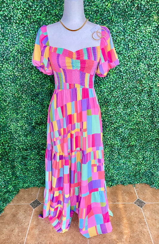 Geo Printed Maxi Dress